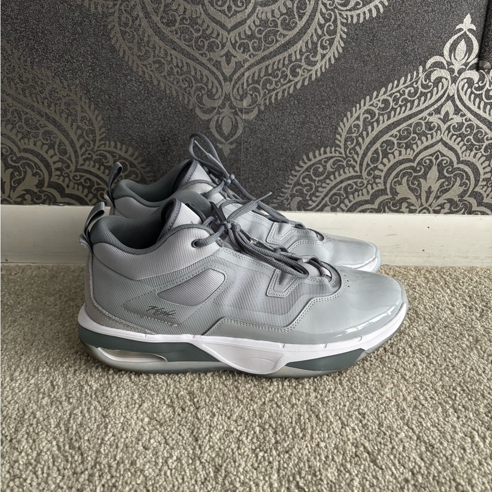 Jordan Gray High Top Basketball Sneakers - Picture 4 of 7